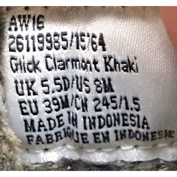 Clarks Glick Clarmont Khaki Ankle Boots Women's 8M Brown Fur Trim Lace Up Shoe - Picture 9 of 10